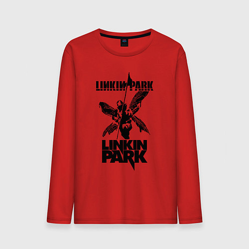 Мужской лонгслив LP - hybrid theory / Красный – фото 1