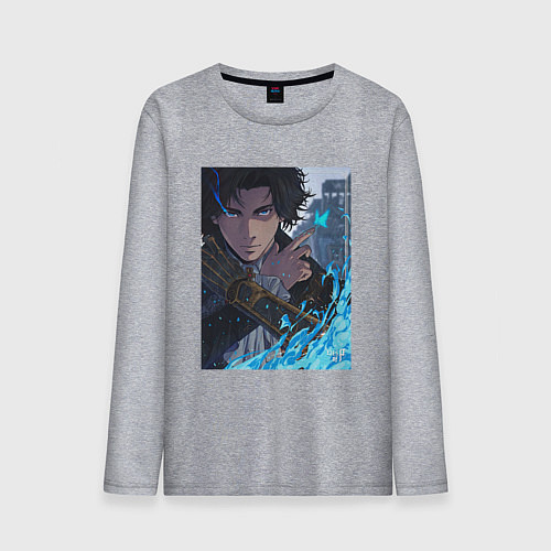 Мужской лонгслив Портрет - Lies of P / Меланж – фото 1