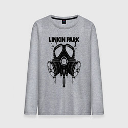 Лонгслив хлопковый мужской Linkin Park - gas mask, цвет: меланж