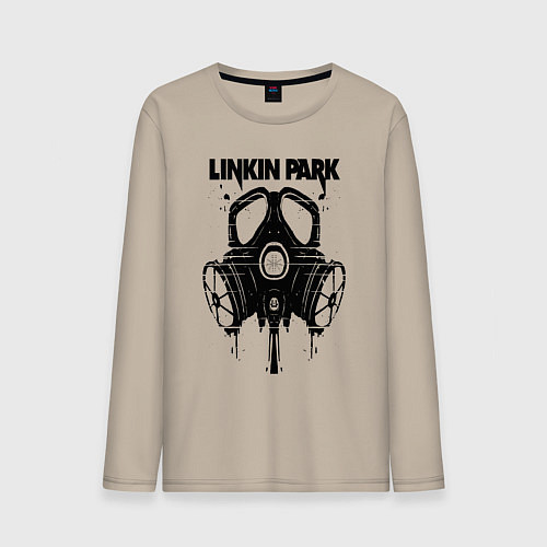 Мужской лонгслив Linkin Park - gas mask / Миндальный – фото 1