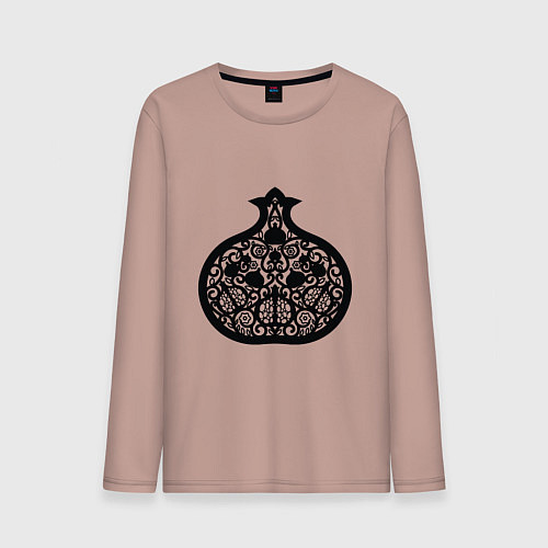 Мужской лонгслив Гранат символ процветания / Пыльно-розовый – фото 1