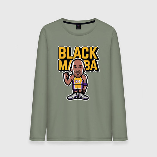 Мужской лонгслив Kobe black mamba / Авокадо – фото 1