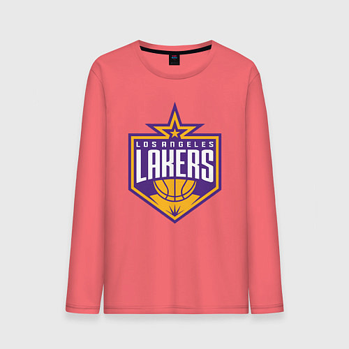 Мужской лонгслив Los Angelas Lakers star / Коралловый – фото 1