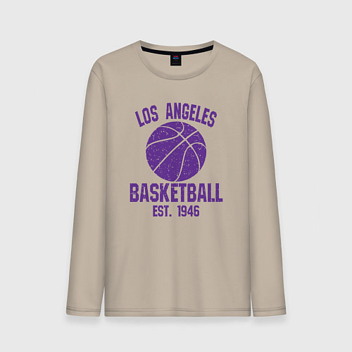 Мужской лонгслив Basketball Los Angeles / Миндальный – фото 1