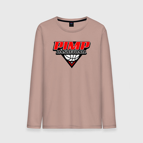 Мужской лонгслив Pimp basketball / Пыльно-розовый – фото 1
