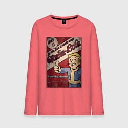 Лонгслив хлопковый мужской Vault boy - nuclear cola, цвет: коралловый