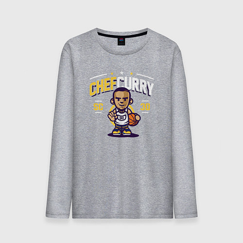 Мужской лонгслив Шеф Карри / Меланж – фото 1