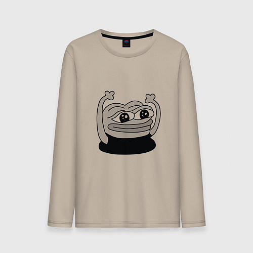 Мужской лонгслив Лягушонок радуется / Миндальный – фото 1
