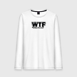 Лонгслив хлопковый мужской WTF какого, цвет: белый