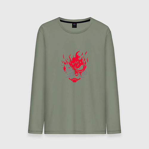 Мужской лонгслив Логотип Samurai Cyberpunk 2077 / Авокадо – фото 1