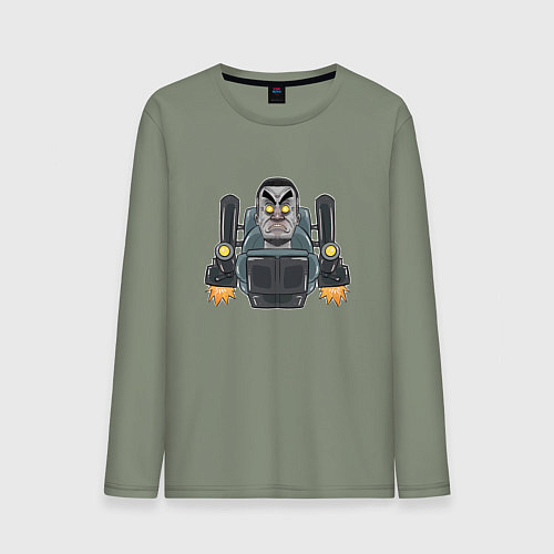 Мужской лонгслив G-Man skibidi toilet / Авокадо – фото 1