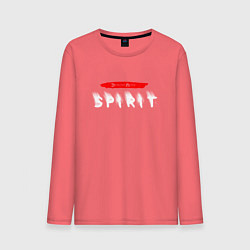 Лонгслив хлопковый мужской Depeche Mode - Spirit logo, цвет: коралловый