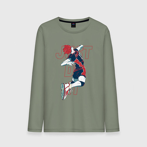 Мужской лонгслив Хината Шое - Волейбол / Авокадо – фото 1