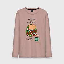 Мужской лонгслив Капибара в одеяле