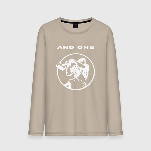 Мужской лонгслив And One synthpop band / Миндальный – фото 1