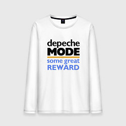 Лонгслив хлопковый мужской Depeche Mode - Some Great Reward, цвет: белый