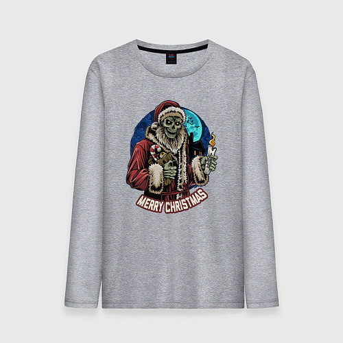 Мужской лонгслив Dead Christmas / Меланж – фото 1