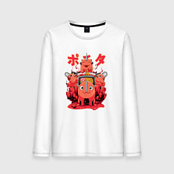 Мужской лонгслив Почита демон бензопила