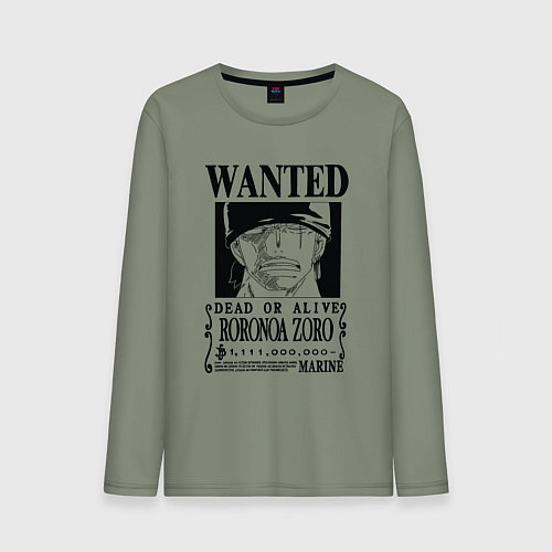 Мужской лонгслив Награда за голову Ророноа Зоро One Piece / Авокадо – фото 1