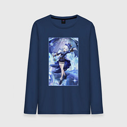Лонгслив хлопковый мужской Фурина - Фокалорс, цвет: тёмно-синий