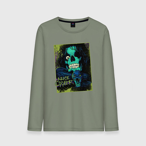 Мужской лонгслив Snake Alice Cooper / Авокадо – фото 1