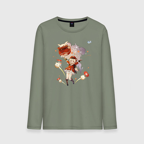 Мужской лонгслив Кли из Геншин Импакт / Авокадо – фото 1