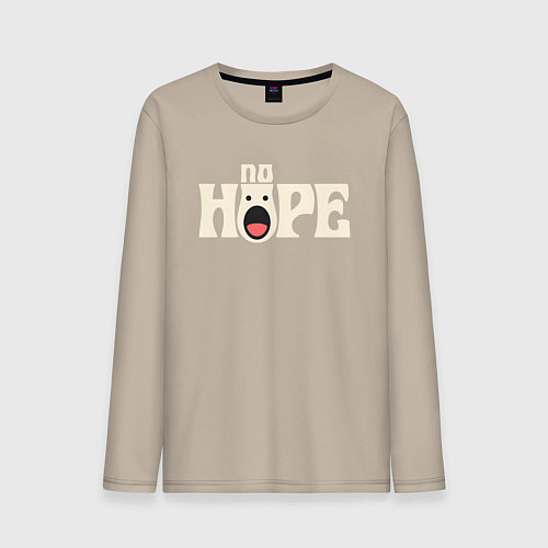Мужской лонгслив No hope / Миндальный – фото 1