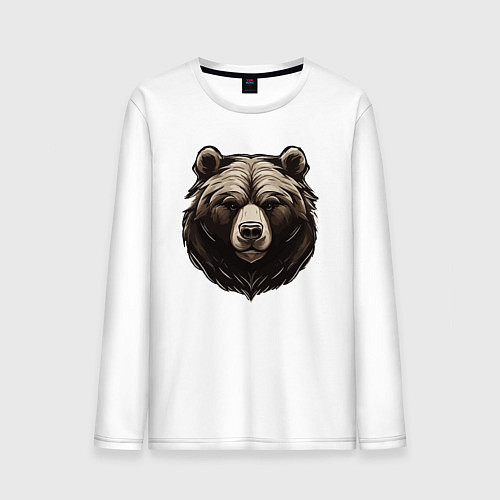 Мужской лонгслив Хозяин тайги / Белый – фото 1