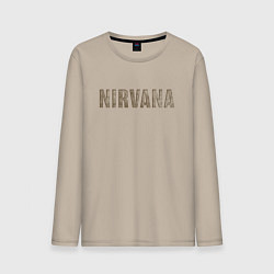 Мужской лонгслив Nirvana grunge text