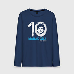 Лонгслив хлопковый мужской Maradona 10, цвет: тёмно-синий