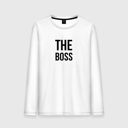 Мужской лонгслив The boss - Couple / Белый – фото 1