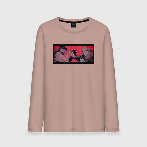 Мужской лонгслив Чосо против Итадори / Пыльно-розовый – фото 1