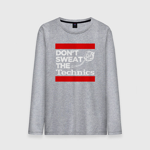 Мужской лонгслив Dont sweat the Technics / Меланж – фото 1