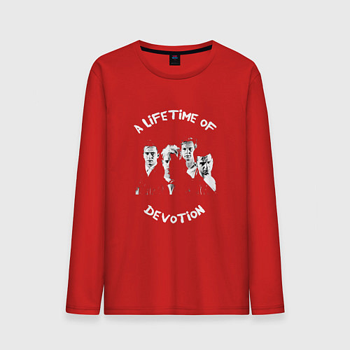 Мужской лонгслив Depeche Mode - A lifetime of devotion / Красный – фото 1