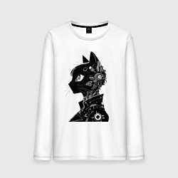 Мужской лонгслив Кибер кошечка - аниме