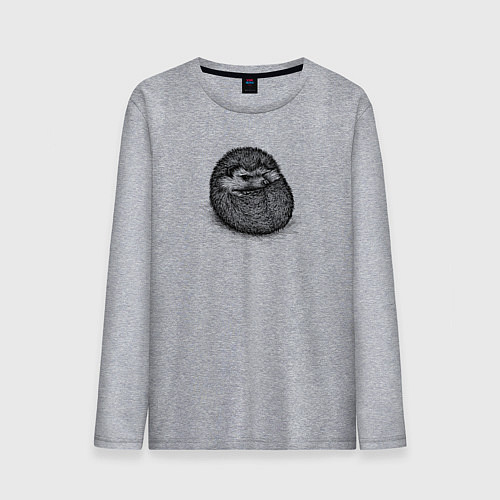 Мужской лонгслив Ежик суровый / Меланж – фото 1