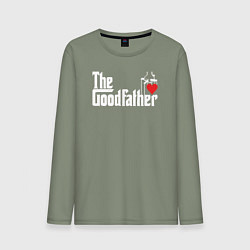 Лонгслив хлопковый мужской The godfather love, цвет: авокадо