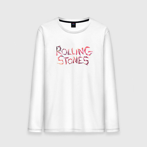 Мужской лонгслив The Rolling Stones - logo / Белый – фото 1