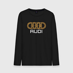 Лонгслив хлопковый мужской Audi fire, цвет: черный