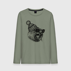 Мужской лонгслив Орущий суслик-хипстер