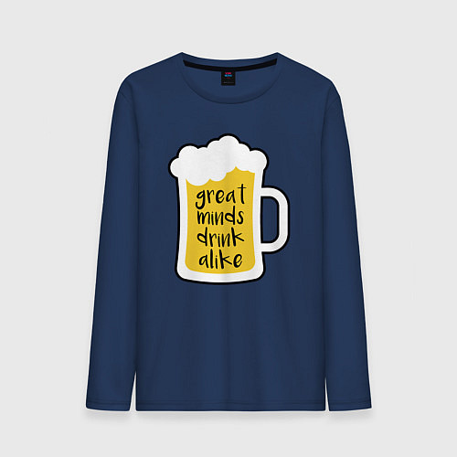 Мужской лонгслив Drink alike / Тёмно-синий – фото 1