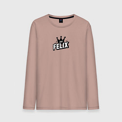 Лонгслив хлопковый мужской Felix k-stars, цвет: пыльно-розовый