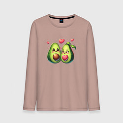 Мужской лонгслив Авокадо - пара