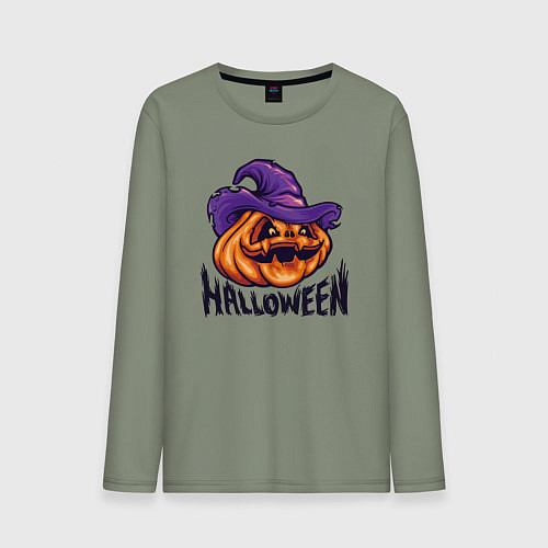 Мужской лонгслив Праздник Halloween / Авокадо – фото 1