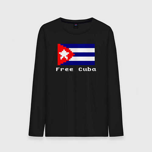Мужской лонгслив Free Cuba / Черный – фото 1