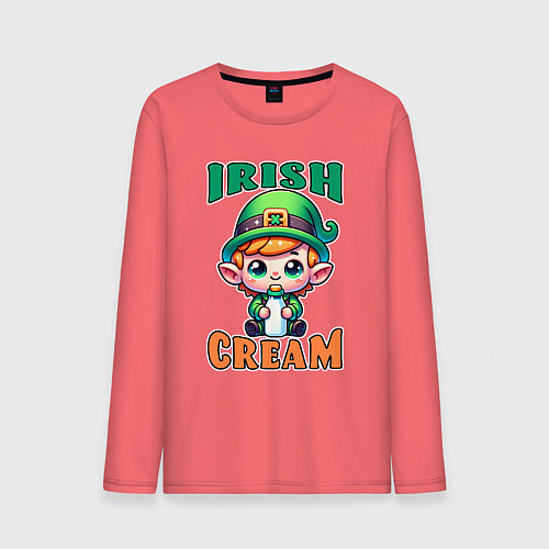 Мужской лонгслив Irish Cream / Коралловый – фото 1