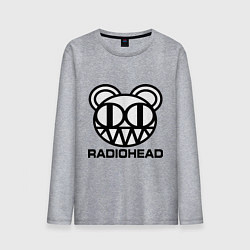 Лонгслив хлопковый мужской Radiohead logo bear, цвет: меланж