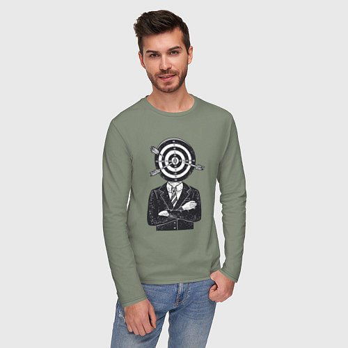 Мужской лонгслив Человек дартс / Авокадо – фото 3