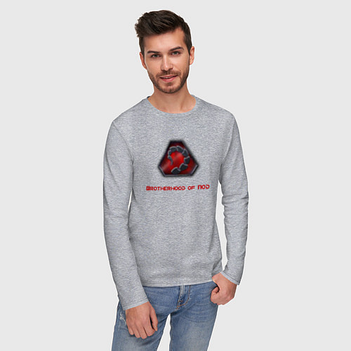 Мужской лонгслив Command & Conquer: Братство НОД / Меланж – фото 3