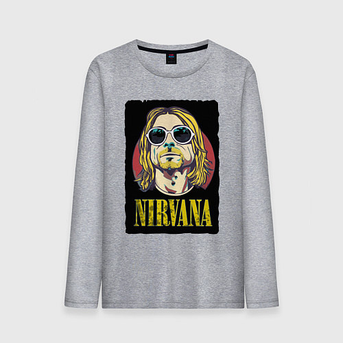 Мужской лонгслив Kurt в очках / Меланж – фото 1